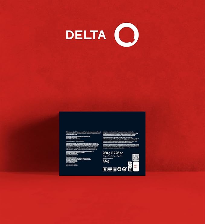 Delta Q - Qharacter Espresso Pods for Delta Q Machines - Intensity 9 Notes of Caramel and Dried Fruits 40 Capsules XL Pack