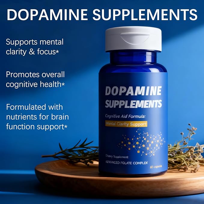 Dopamine Brain Food Supplement - Enhanced Focus &amp Mental Clarity Brain Energy &amp Neurotransmitter Support (1)