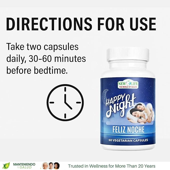 New Life Happy Night Sleep Support Valerian Root 60 Veg Capsules 60 Capsules