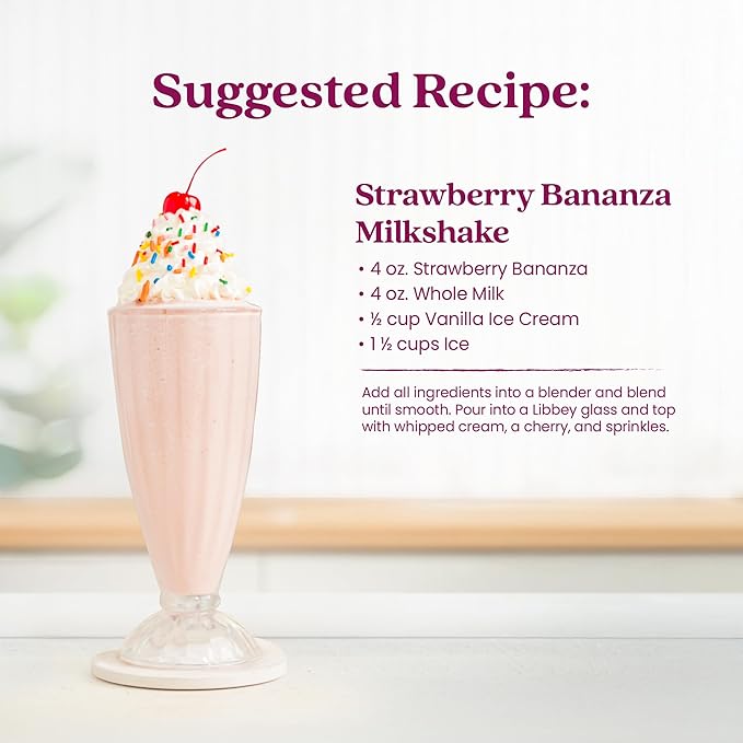 Smartfruit Strawberry Bananza + Oat Fiber – 100% Real Fruit Purée with Strawberries &amp Banana – Great for Smoothies Juice Yogurt Cocktails Teas &amp More – High in Vitamin C – 2-Pk 48oz Each