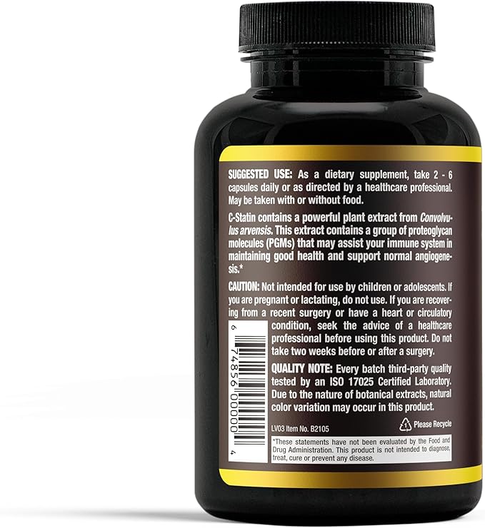 C-Statin Support for Normal Angiogenesis Clinically Studied Proprietary Extract (120 Capsules)