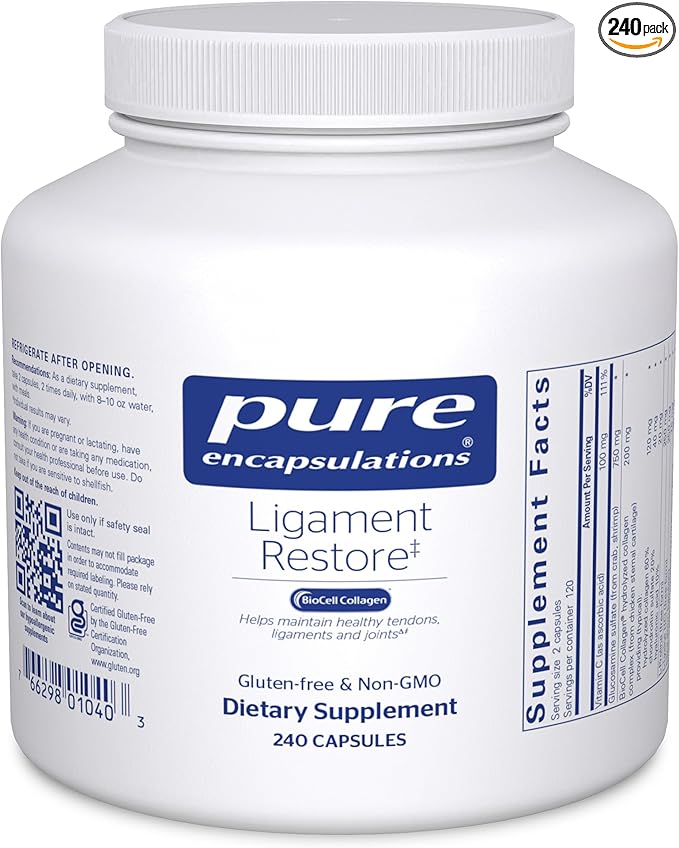Pure Encapsulations - Ligament Restore - Dietary Supplement Helps Maintain Healthy Tendons Ligaments and Joints - 240 Capsules