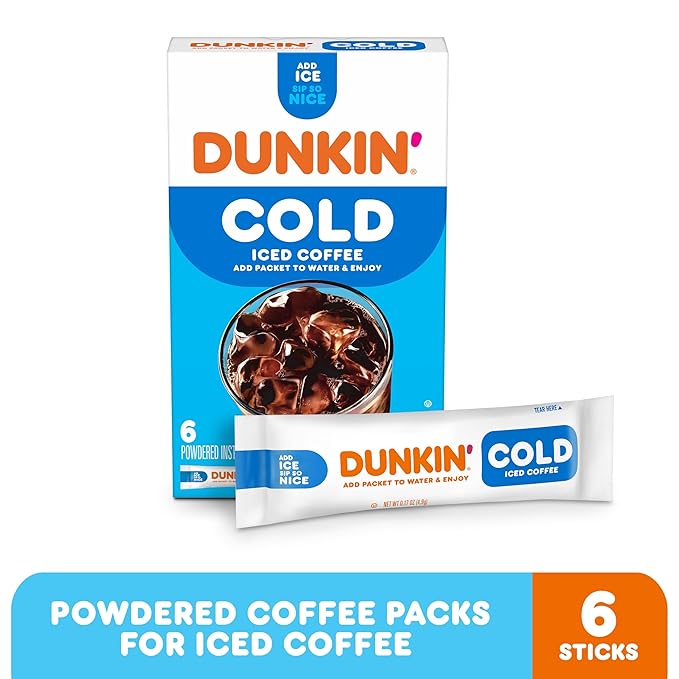 Dunkin' Cold Coffee Packet 1.02 oz. 6/Box (8133401632) (Pack of 3)