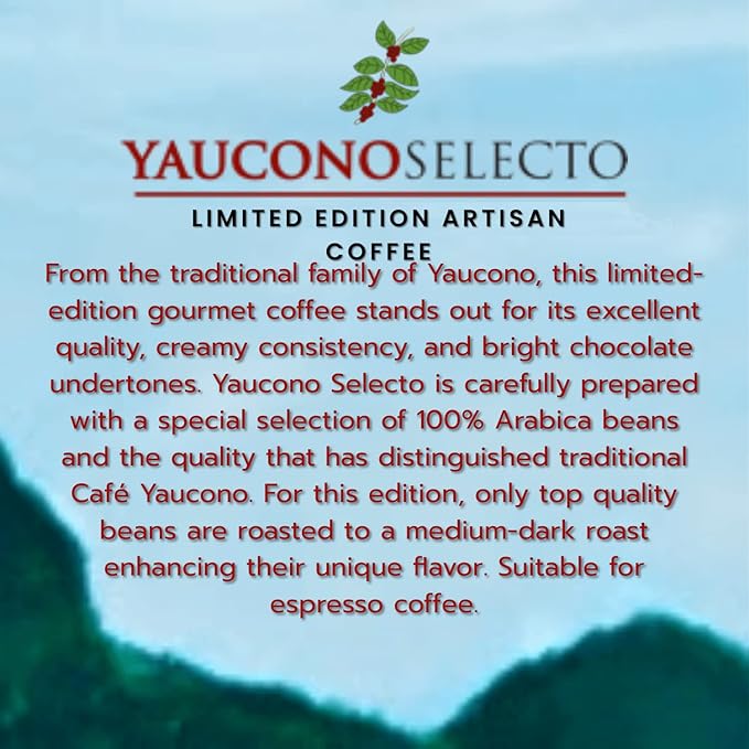 Yaucono Selecto Limited Edition Gourmet Whole Bean Coffee Bag 2 Pound (Pack of 3)