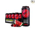 RIOT Clean Energy Drink – Cherry Watermelon | No Sucralose No Sugar Added No Artificial Flavors | 160mg Natural Caffeine + 100mg L-Theanine | Clean Focus &amp Smooth Energy | 16 Fl Oz (Pack of 12)