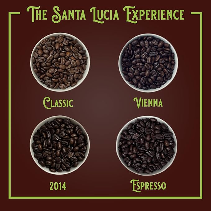 Santa Lucia Coffee Café Crema Espresso Roast Coffee - Specialty Volcanic Nicaraguan Espresso Roast - Farm-Direct Low-Acid - Dense Golden Crema - 91-Point Small-Batch - Ground - 16oz (Pack of 3)