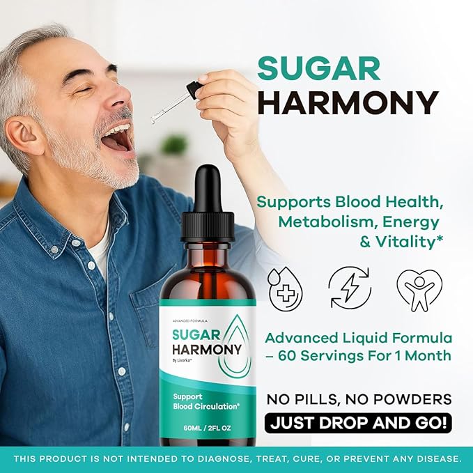Sugar Harmony Drops - Official SugarHarmony Advanced Premium Liquid Formula Support Drops - Maximum Strenght Natural Ingredients for Overall Health &amp Wellness Reviews 1 Bottle for 1 Month