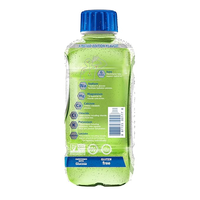 Electrolit Electrolyte Beverage Green Apple 21 Fl Oz bottle (Pack of 12)