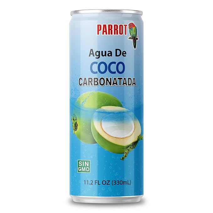 Parrot Brand Sparkling Coconut Energy Drink 11.2 fl.oz (11.2 fl.oz Coconut Water Pack of 12)
