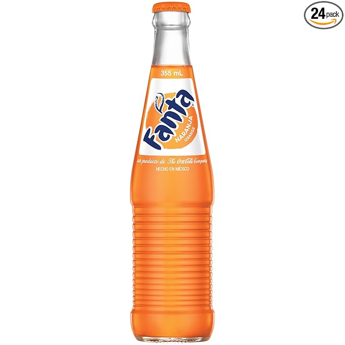 Mexican Fanta Orange Glass Bottle 12 fl oz 24 Pack