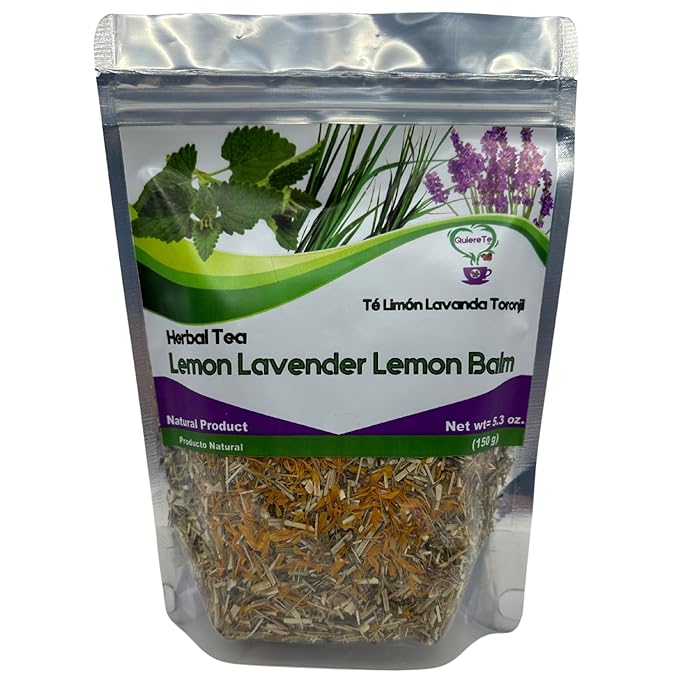 Toronjil Toronjil Tea Melissa Lavander Lemon Tea Chamomile Quiere Te 5.3 oz (150grams) Up to 100 Cups 1 PackResealable Bag Loose Leaf Tea Product From Mexico 100% Natural