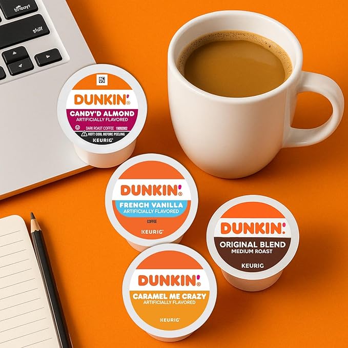 Dunkin K-Cups Coffee Variety Box - Original Blend 100% Colombian Midnight Dark Roast 30 Count with Recipe eBook