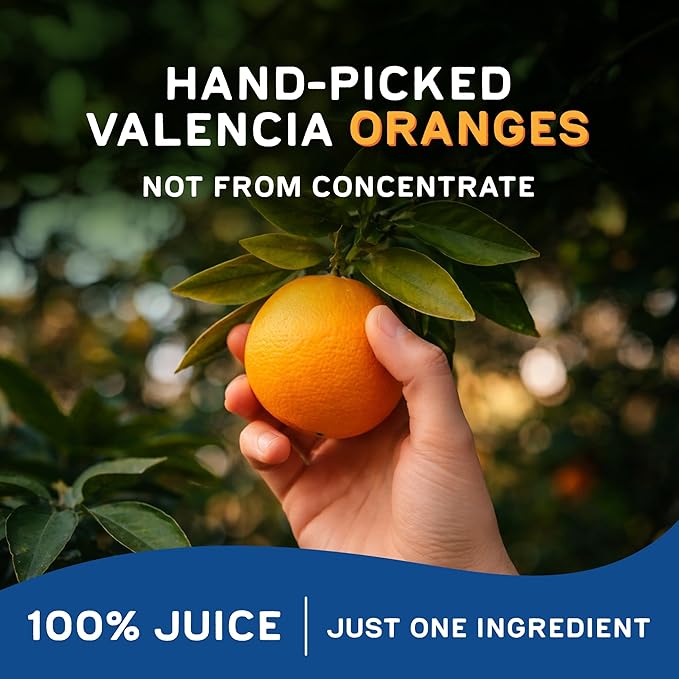 Odwalla 100% Pure Orange Juice No Pulp – Hand-Picked OJ Juice - Vitamin C - No Sugar Added No Artificial Ingredients No Preservatives - 16 fl oz (12 Pack)