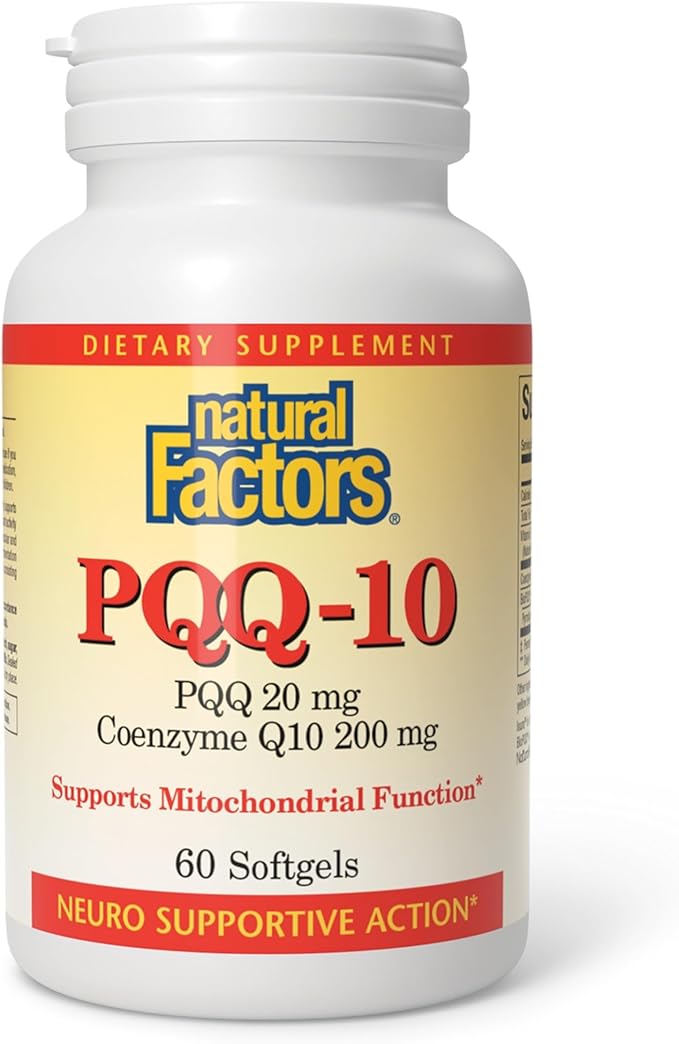 Natural Factors PQQ-10 Supports Energy and Healthy Aging Dietary Supplement 60 softgels (60 servings)