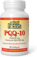 Natural Factors PQQ-10 Supports Energy and Healthy Aging Dietary Supplement 60 softgels (60 servings)