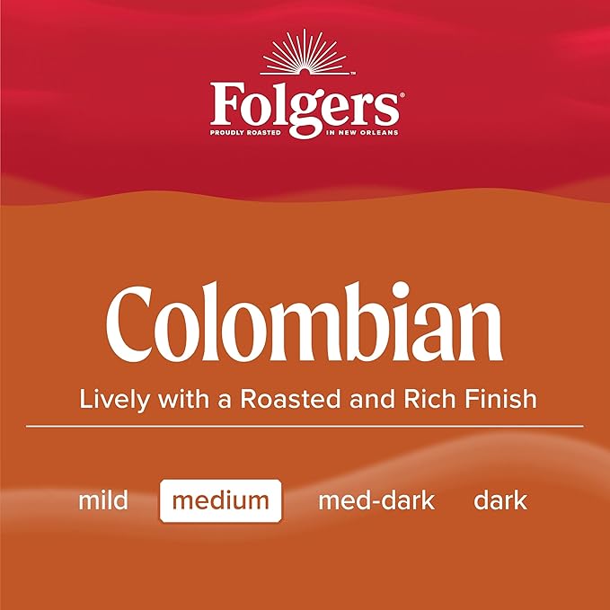 Folgers Colombian Medium Roast Coffee Keurig K-Cup Pods12 Count (Pack of 12)