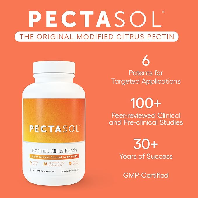 PectaSol Modified Citrus Pectin – 270 Capsules – Total-Body Health Supplement to Support the Heart Immune System Inflammation Response &amp Healthy Aging + Maintain Healthy Galectin-3 Levels