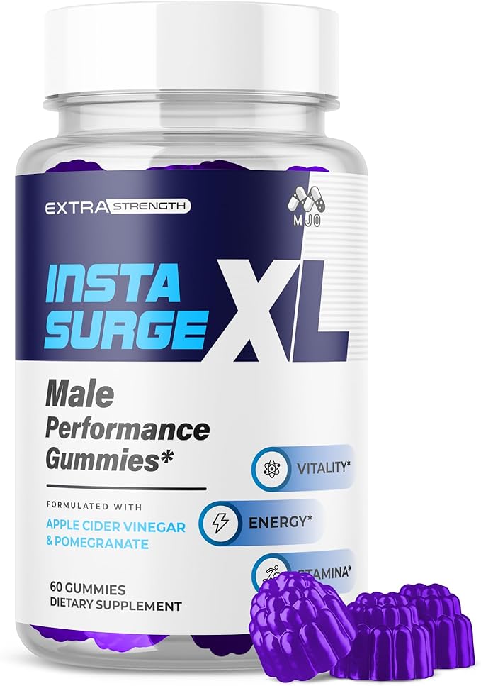 Insta Surge XL Gummies Official InstaSurge XL Gummys with All Natural Ingredients Insta SurgeXL Advanced Health Support Supplement Maximum Strength Active Lifestyle Multivitamin Gummys (60 Gummies)
