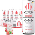 UPTIME Energy Drink Strawberry Dragon Fruit Sparkling 12 Pack L Theanine Calcium Zero Sugar Energy Drinks for Focus Support 142mg Natural Caffeine 0 Calories Natural 12 fl oz Cans