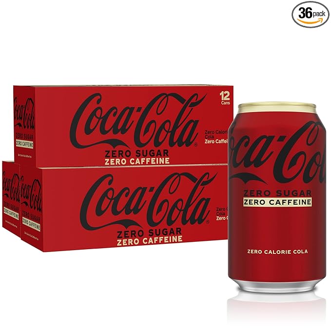 Caffeine Free Coke Zero Fridge Pack Bundle 12 fl oz 36 Pack
