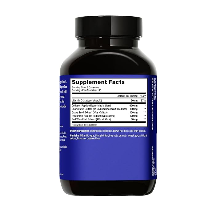 HUM Collagen Love Skin Supplement Collagen Peptides Capsules with Hyaluronic Acid &amp Vitamin C Supports Firm Skin &amp Helps Minimize Signs of Aging Supplements for Women and Men 90 Capsules