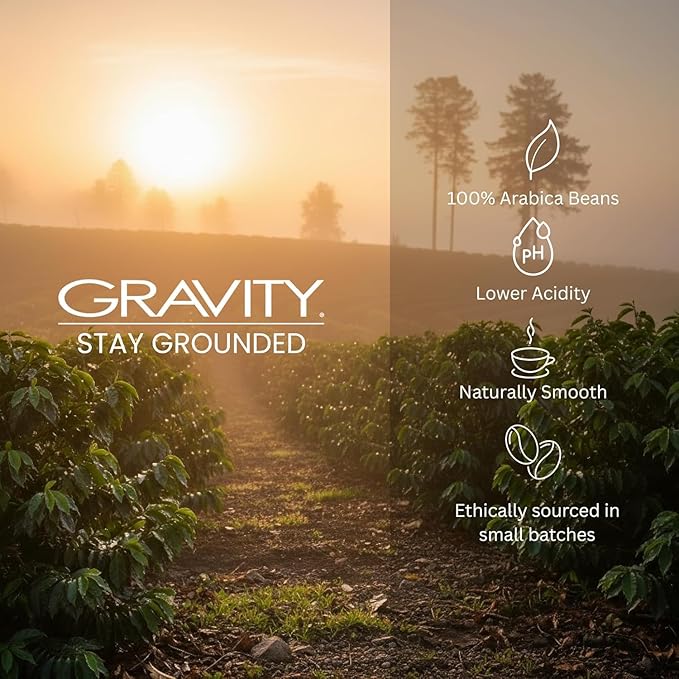 Gravity Coffee 2lb Signature White Coffee Bag of Ground White Coffee Nutty &amp Earthy Flavors Subtle and Smooth Flavor