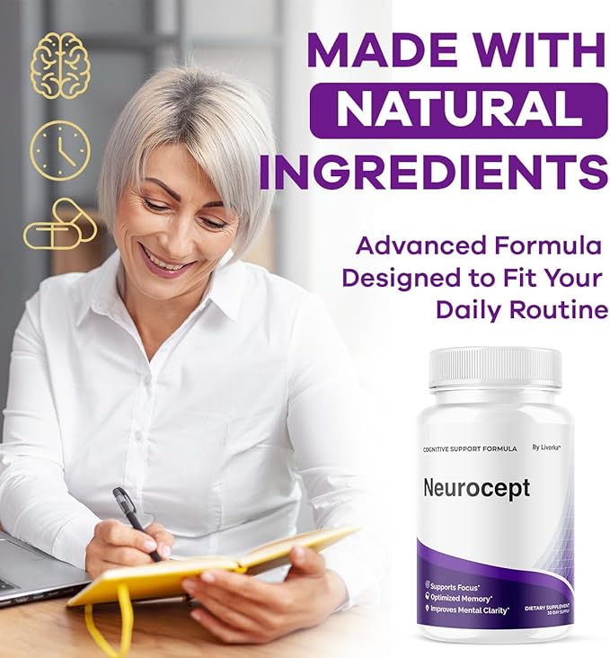 (3 Pack) Neurocept Brain Supplement Capsules - Official Neuro cept Brain &amp Memory Focus Support Advanced Formula Neurocept Pills Daily Support for Overall Health &amp Wellness 180 Capsules for