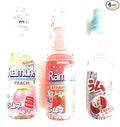 Ramune Carbonated Soda Combo-2 Peach Flavor2 Strawberry Flavor2 Lychee Flavor (6.76 Fl Oz Each)