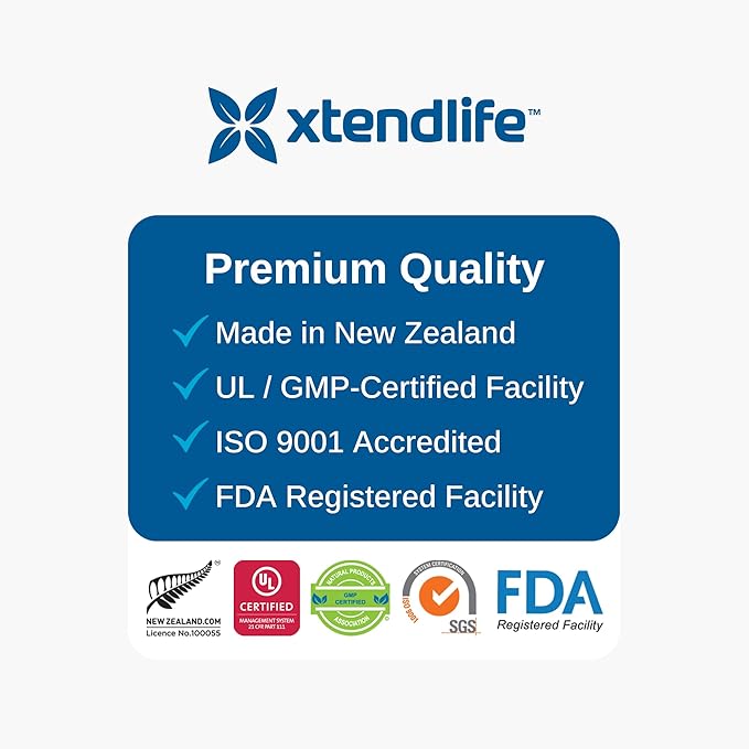 Xtendlife Xtend-Quinol CoQ10 Supplement for Heart Health Cellular Energy and Aging Health - Ubiquinol and GG for CoEnzyme Q10 Production - 60 Day Supply