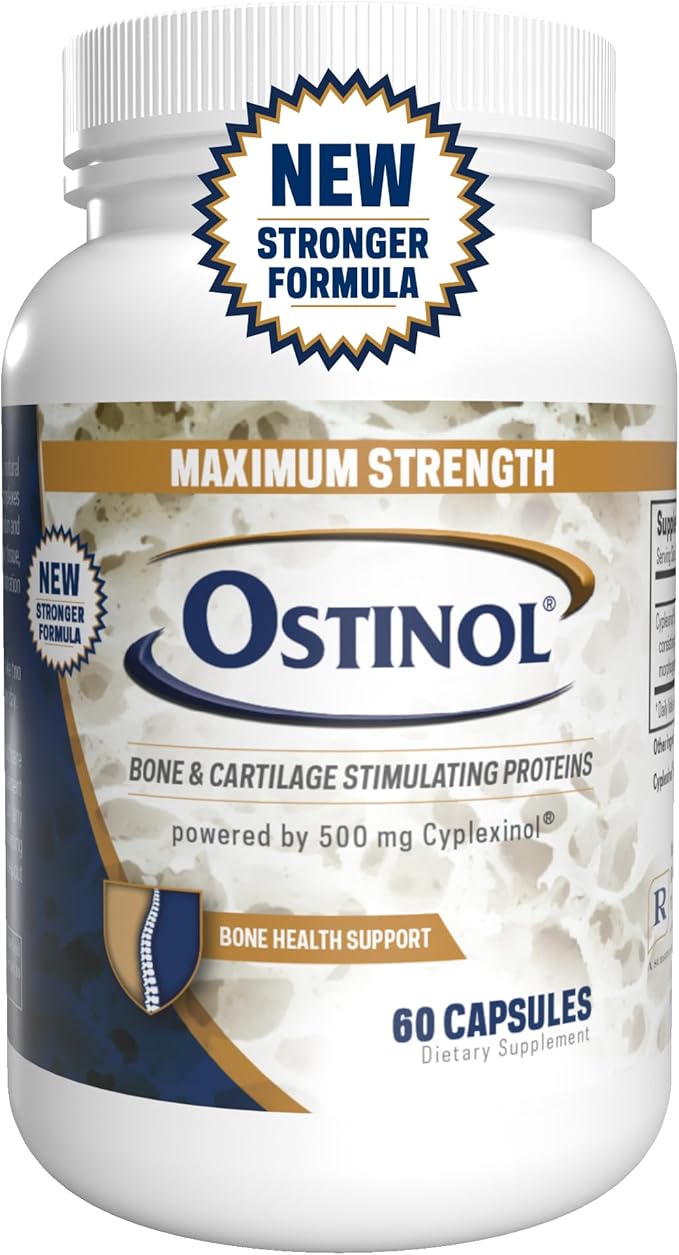 ZYCAL Ostinol Maximum Strength 500 mg (New and Improved Ostinol 450 mg) - Bone &amp Joint Supplement for Intense Bone Loss and Joint Dysfunction - 60 Capsules