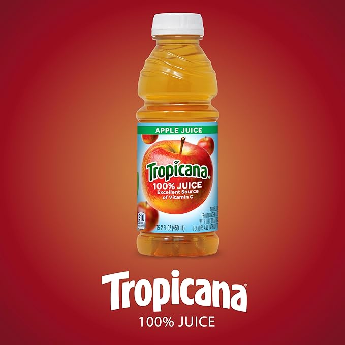 Tropicana 100% Juice Apple (Pack of 12)