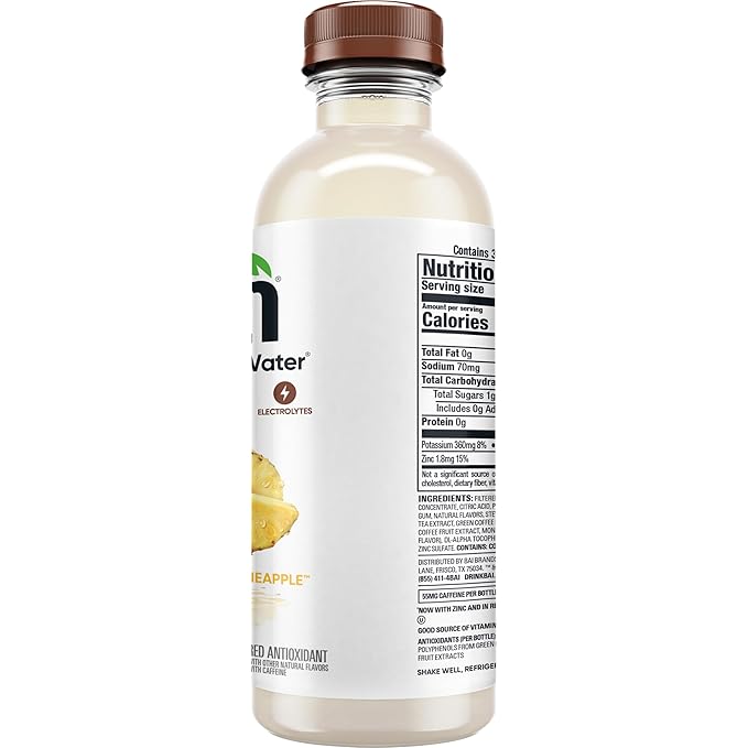 Bai Antioxidant Infused Water Beverage Puna Coconut Pineapple with Vitamin C and No Artificial Sweeteners 18 Fluid Ounce Bottle 12 Pack