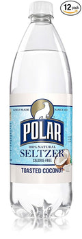 Polar Beverages Seltzer Toasted Coconut 33.8 Fluid Ounce (Pack of 12)