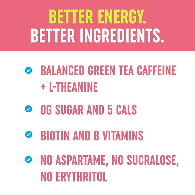 GORGIE Watermelon - Paradise Punch Bundle Sugar-Free Natural Energy Drink Sparkling Healthy Energy Drinks - Green Tea Biotin B Vitamins Vegan &amp Low Calorie (2 Packs of 12)