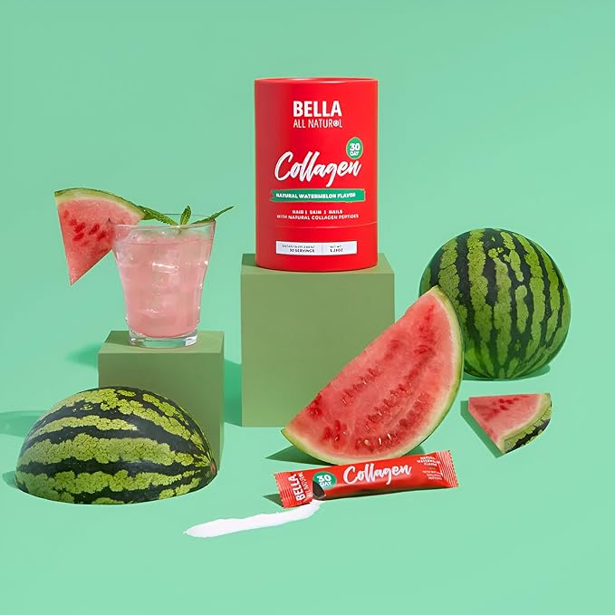 Bella All Natural Watermelon Collagen Powder