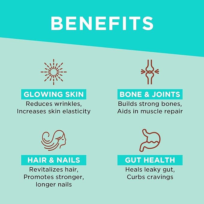Further Food Unflavored Collagen Peptides Powder - 100% Grass-Fed Hydrolyzed Type 1 &amp 3 20g of Collagen per Serving Supports Skin Hair Nails &amp Joints 32 Oz