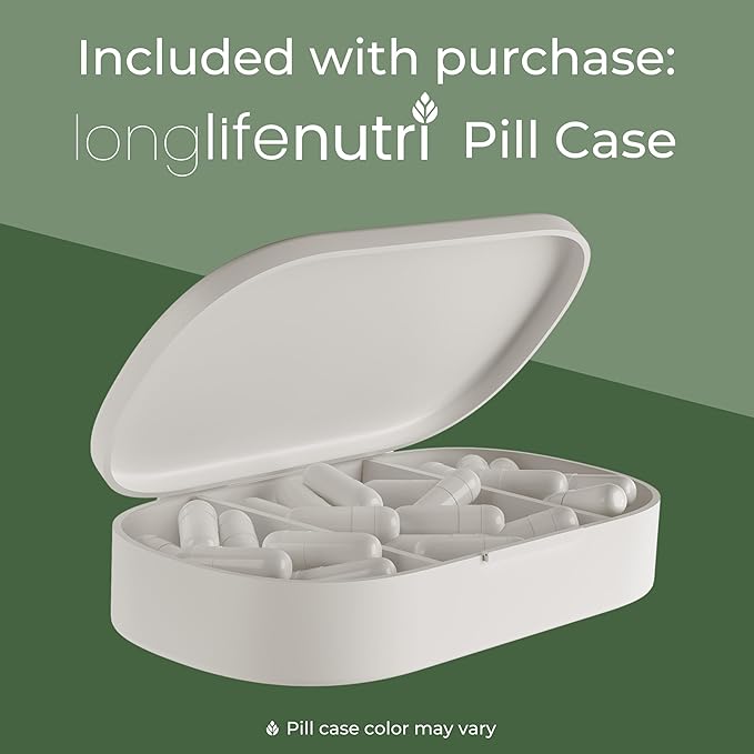 LongLifeNutri Palmitoylethanolamide (Pea) 400mg - 120 Vegetarian Capsules Organic Supplement for Discomfort Management 4-Month Supply Lab Tested Made in USA