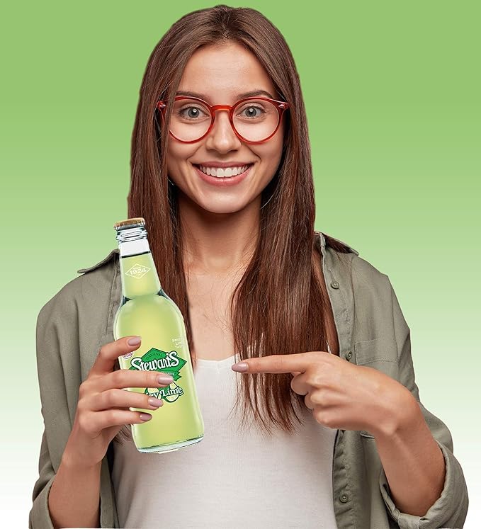 Stewarts 12 oz Glass Bottle Soda (6 Pack Total of 72 Oz) (Key Lime Soda)