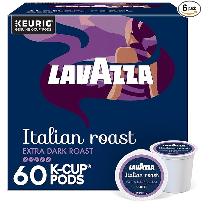 Lavazza Italian Roast Keurig Single Serve K-Cup Pods 60ct (6 Packs of 10)