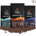 Peak State Coffee with Benefits 3 Bag Variety Pack – Mushroom Coffee Low Acid &amp Smooth Immunity Boost Brain Sustain &amp Stress Less Organic Whole Bean Gluten Free 12 oz. Each