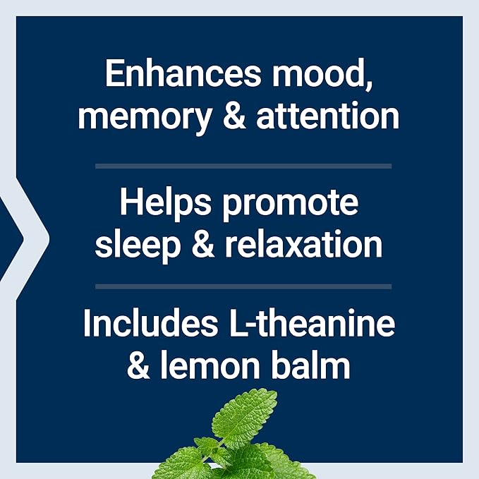 Life Extension Enhanced Stress Relief Lemon Balm Extract L-theanine decompress with This Supplement for Stress Gluten-Free Non-GMO Vegetarian 30 Capsules