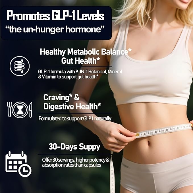 GLP-1 Supplement for Women &amp Men 9-in-1 Naturally GLP-1 Support w. Berberine HCI Cyelon Cinnamon Green Tea Eriocitrin GLP1 for Gut Digestion Metabolic GLP-1 Drops 6X Stronger Than Capsules