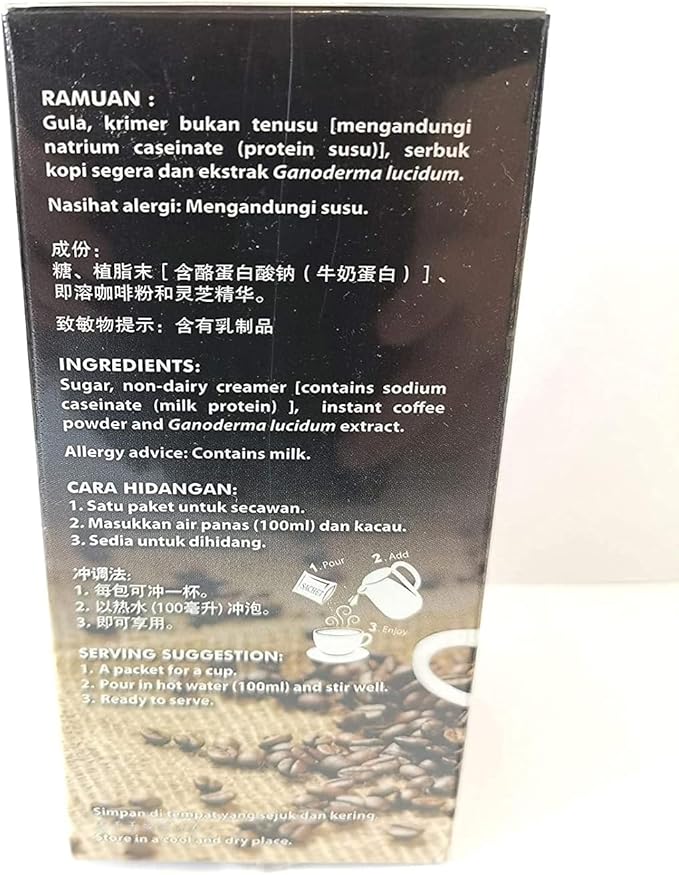 2 Boxes GanoCafe 3 in 1 Ganoderma Healthy Latte Coffee FREE Zrii Rise Coffee