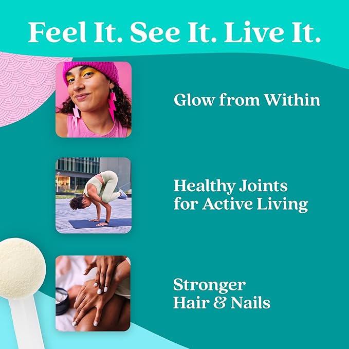 Further Food Unflavored Collagen Peptides Powder - 100% Grass-Fed Hydrolyzed Type 1 &amp 3 20g of Collagen per Serving Supports Skin Hair Nails &amp Joints 21.16 Oz