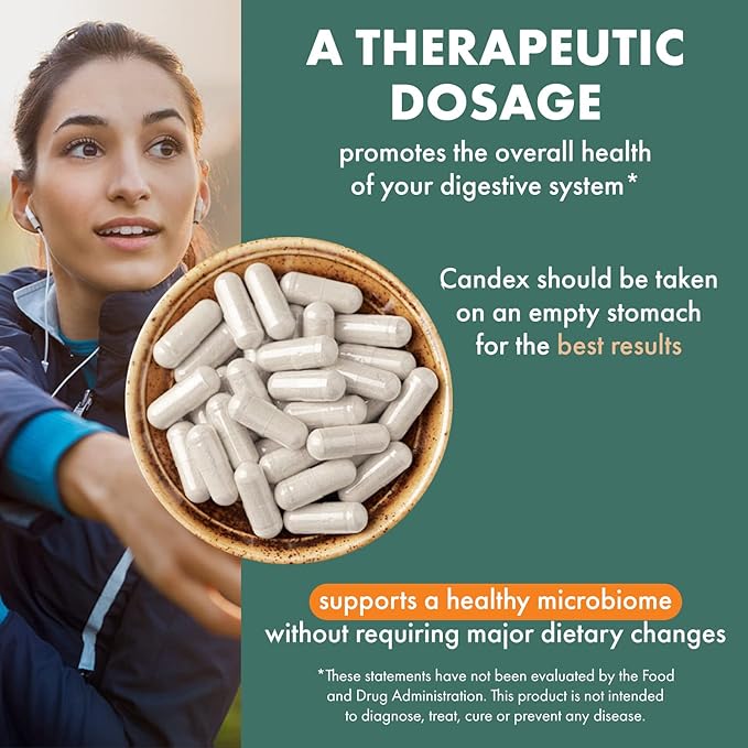 Pure Essence Candex Supplement - Yeast Overgrowth Supplement with Digestive Enzymes Yeast Infection Probiotic Aid for Men and Women - 40 Capsules