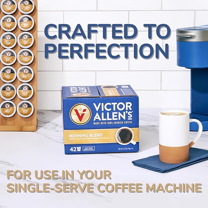 Victor Allen's Coffee Across America Variety Pack (Seattle Dark New York Select Chicago Blend Las Vegas Roast) 96 Count Single Serve Coffee Pods for Keurig K-Cup Brewers