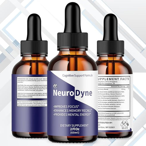 (2 Pack) Neurodyne Drops Official Neuro Dyne Liquid Drops with All Natural Ingredients Advanced Neurodyne Joint Health &amp Nerve Support Supplement with Premium Vitamins for Women &amp Men (60 Se