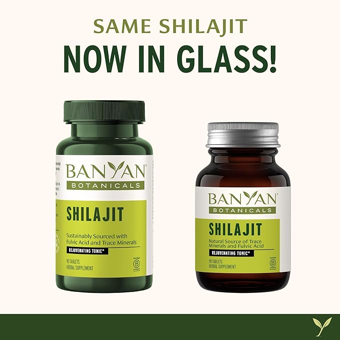 Banyan Botanicals Organic Shilajit – Pure Himalayan Mineral Pitch Supplement – Natural Source of Fulvic Acid &amp Trace Minerals for Energy Detox &amp Healthy Aging – 90 Tablets – Sustainably Sourc