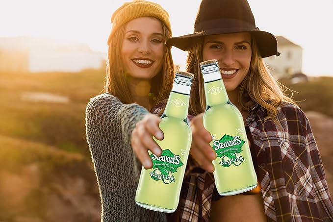 Stewart's Key Lime Soda 12 fl oz (12 Glass Bottles)