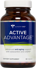 Gundry MD® Active Advantage Astaxanthin and CoQ10 Supplement to Support Energy Strength and Metabolism 30 Count